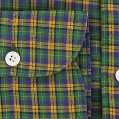 Finamore Napoli Green Plaid Shirt - Extra Slim - (FN0810235) - Parent