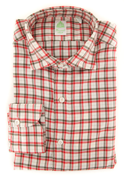 Finamore Napoli Red Fancy Shirt - Extra Slim - (FN0810241) - Parent