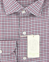 Finamore Napoli Burgundy Red Fancy Shirt - Extra Slim - (201802273) - Parent