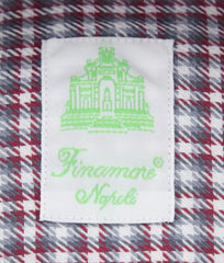 Finamore Napoli Burgundy Red Fancy Shirt - Extra Slim - (201802273) - Parent