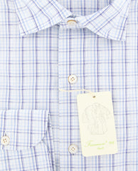 Finamore Napoli Blue Plaid Shirt - Extra Slim - (2018022715) - Parent