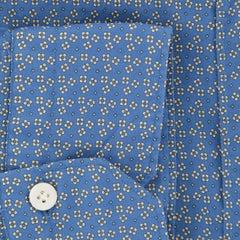 Finamore Napoli Blue Floral Cotton Shirt - Extra Slim - (UE) - Parent