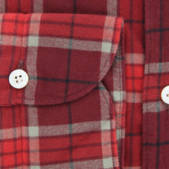 Finamore Napoli Red Plaid Shirt - Extra Slim - (2018022621) - Parent