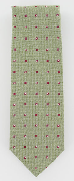 Finamore Napoli Green Silk Tie