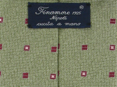 Finamore Napoli Green Silk Tie