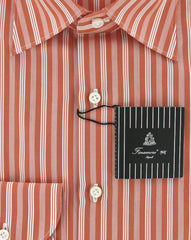 Finamore Napoli Orange Shirt - Extra Slim - 15.75/40 - (22NAN14014105)