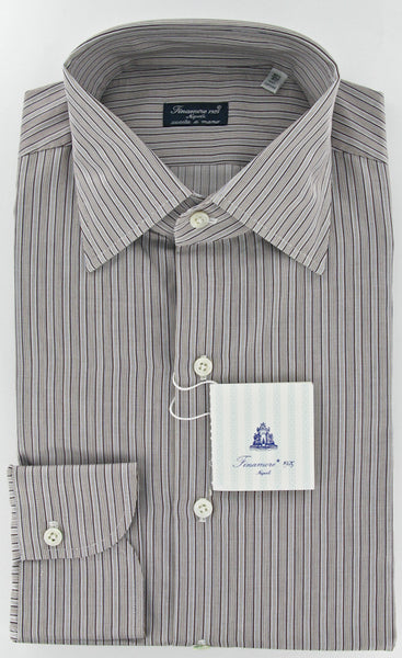 Finamore Napoli Brown Shirt 15.75/40