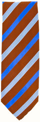 Finamore Napoli Orange Striped Tie - 3.5" x 58" - (TIESTRX29)