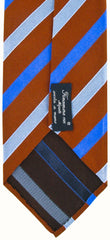 Finamore Napoli Orange Striped Tie - 3.5" x 58" - (TIESTRX29)