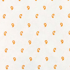 Finamore Napoli White with Green Paisley Tie - 3.5" Wide