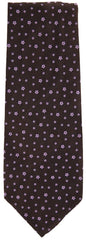 Finamore Napoli Brown Floral Tie - 3.75" x 63" - (TIEFLRX2063)