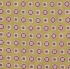 Finamore Napoli Beige, White, Brown, Light Blue Tie - 100% Linen - 3.5"