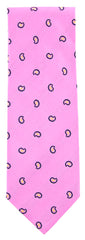 Finamore Napoli Pink, Navy Blue, Orange Paisley Tie - 3.5" Wide