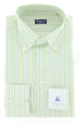 Finamore Napoli Green Cotton Shirt - Slim Fit - 15.75/40