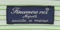 Finamore Napoli Green Cotton Shirt - Slim Fit - 15.75/40