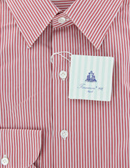 Finamore Napoli Red Shirt - Narrow Collar - 16/41