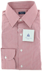 Finamore Napoli Red Shirt - Narrow Collar - 16.5/42