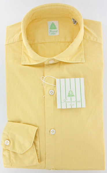 Finamore Napoli Yellow Shirt 15.5/39