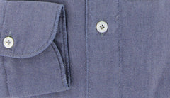 Finamore Napoli Dark Blue Shirt - Narrow Spread Collar - 16/41