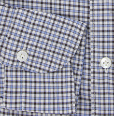 Finamore Napoli Light Blue Plaid Shirt - 16/41 - (25SEN01162101)