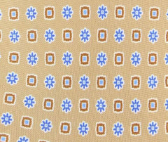 Finamore Napoli Light Brown Foulard Tie - 3.25" x 58" - (TIEFCYX236)