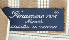 Finamore Napoli Light Brown Striped Tie - 3.25" x 58" - (TIESTRX188)