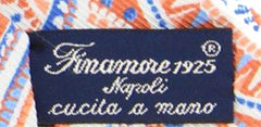 Finamore Napoli Orange Paisley Tie - 3" x 57" - (TIEPAISX198)