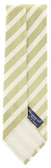 Finamore Napoli Green Striped Tie - 3.25" x 57" - (TIESTRX209)