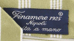 Finamore Napoli Green Striped Tie - 3.25" x 57" - (TIESTRX209)