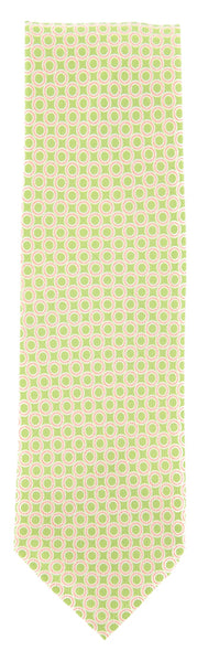 Finamore Napoli Green Geometric Tie - 3" x 57" - (TIEGEOX200)