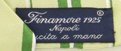Finamore Napoli Green Striped Tie - 3.25" x 58.5" - (TIESTRX210)