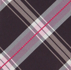 Finamore Napoli Burgundy Red Plaid Tie - 3.25" x 56" - (TIEWNPX240)