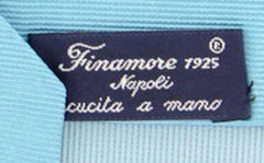 Finamore Napoli Blue Solid Tie - 3.5" x 59" - (TIESLDX73)