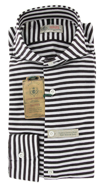 Luigi Borrelli Brown Casual Shirt Small