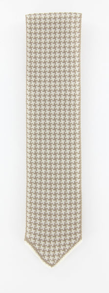 Luigi Borrelli Beige and White - 2.5" Wide - Tie