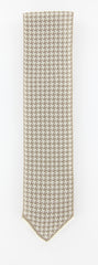 Luigi Borrelli Beige and White - 2.5" Wide - Tie