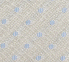 Luigi Borrelli Light Gray Polka Dot Tie - 3.25" x 59" - (TIEGEOX221)