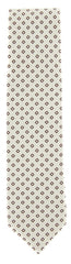 Luigi Borrelli Beige - White, Brown Geometric Tie - 2.75" x 58"