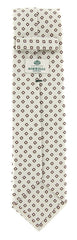 Luigi Borrelli Beige - White, Brown Geometric Tie - 2.75" x 58"