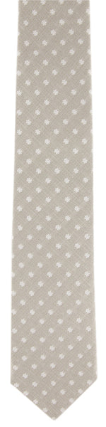 Luigi Borrelli Beige and White Tie - 2.75" Wide