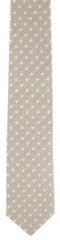 Luigi Borrelli Beige and White Tie - 2.75" Wide