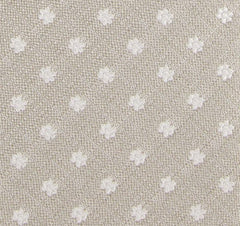 Luigi Borrelli Beige and White Tie - 2.75" Wide