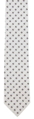 Borrelli White with Brown Floral Tie - 2.75" Wide