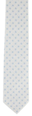 Borrelli White with Light Blue Floral Tie - 2.75" Wide