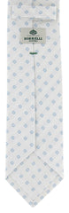 Borrelli White with Light Blue Floral Tie - 2.75" Wide