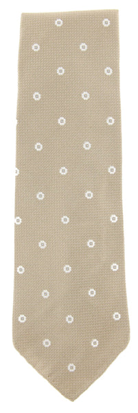 Luigi Borrelli Beige - White, Light Blue Tie - 3" x 58.5"