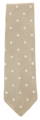 Luigi Borrelli Beige - White, Light Blue Tie - 3" x 58.5"