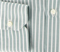Borrelli Green Striped Shirt - Extra Slim - 16/41 - (EV5141ROY)