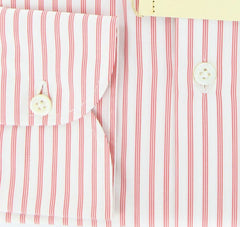Luigi Borrelli Red Striped Cotton Shirt - Extra Slim Fit - 16.5/42