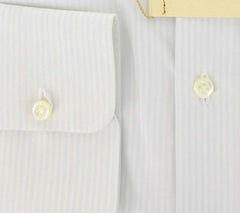 Borrelli Light Blue Striped Button Down Shirt - Slim Fit - 15.5/39